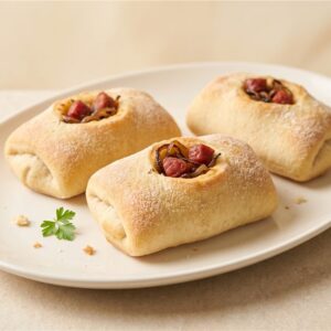 Mini chorizo and caramelised onion buns