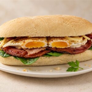 Bacon & Egg Panini — provisional food presentation