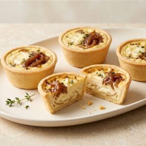 Golden Onion & Brie Mini Savoury Tart