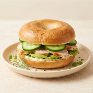 Lemon-Herb Chicken Mini Bagel