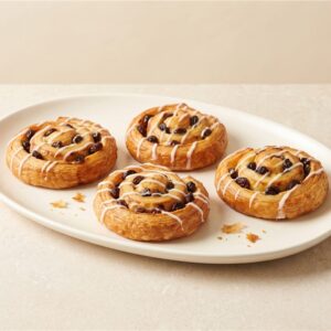 Mini Pain au Raisin — illustrative serving presentation