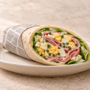 Smoked Ham & Chive Egg Salad Wrap